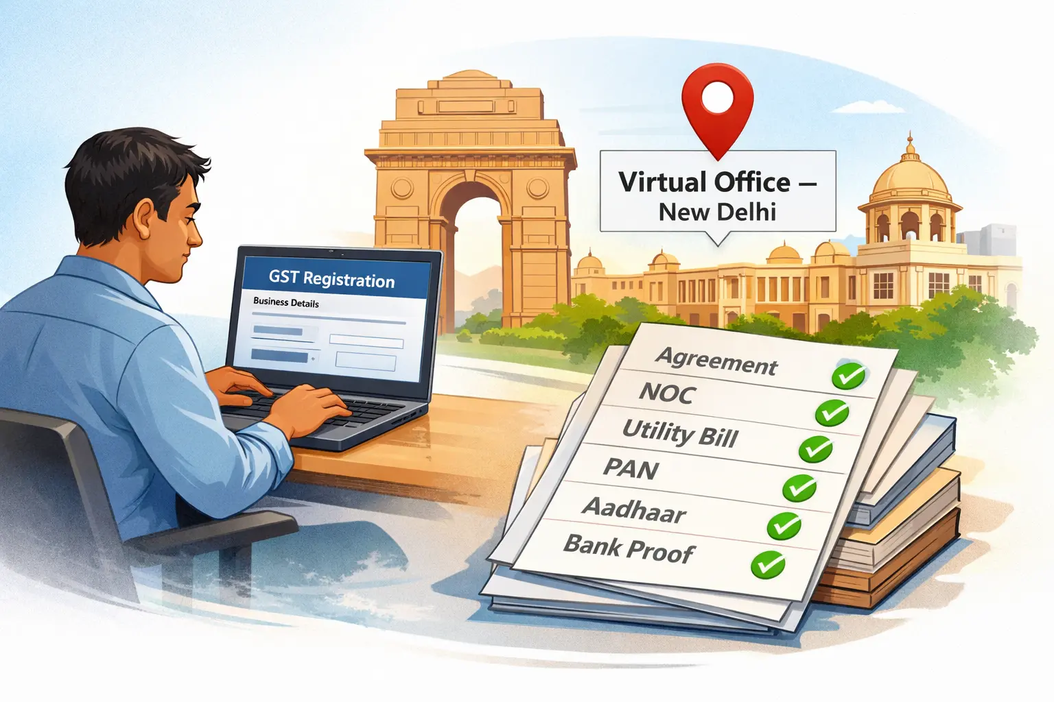 Virtual Office in Delhi for GST Registration: Step-by-Step 2026 Guide
